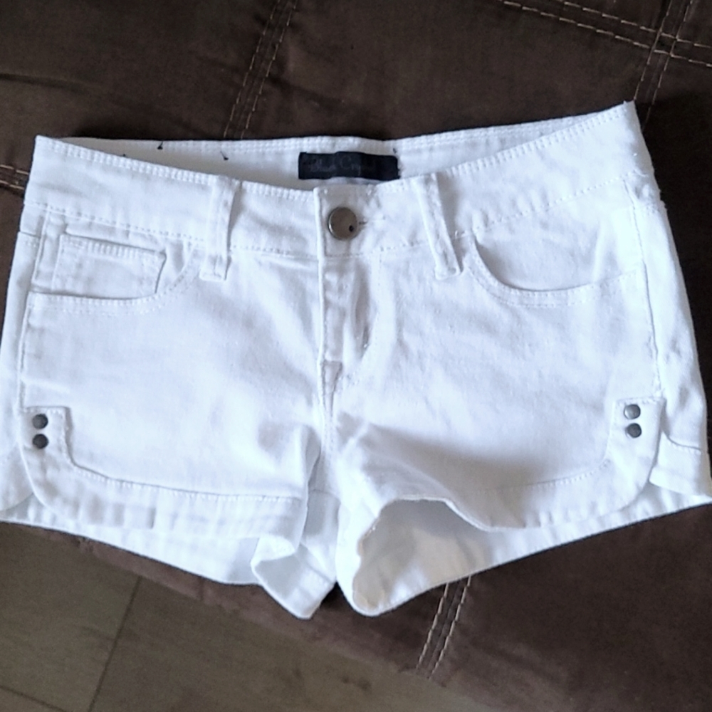3 for$30  Cute little low waist denim cut- offs. Size 3 or 24